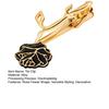 Detachable Tie Back Golden Flower Design Tie Clip Versatile Bow Tie Clip Weddings Business Suits Accessories