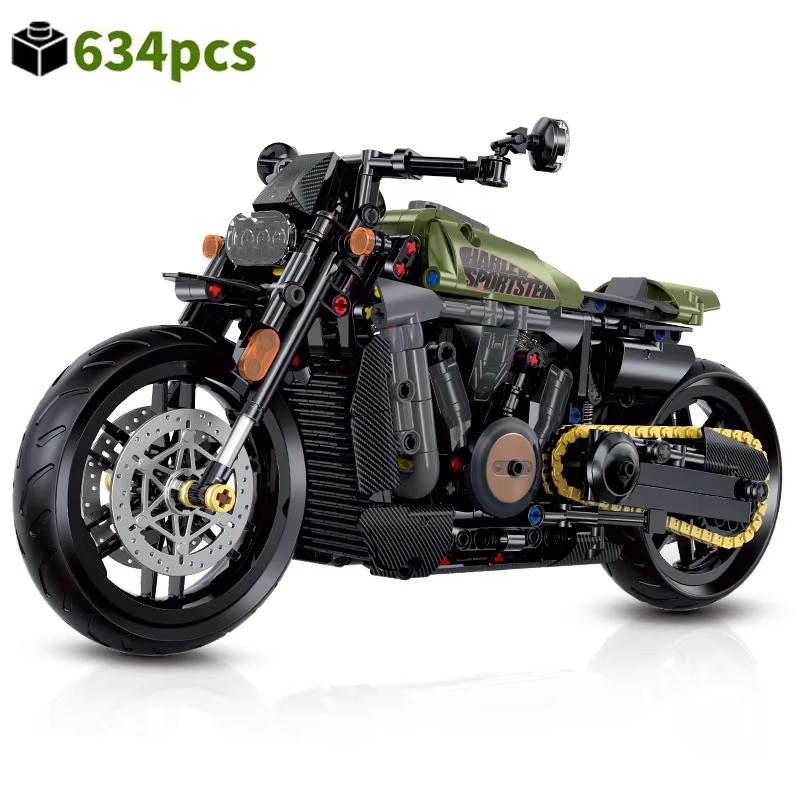 

634PCS Technik Motorcycle Building Blocks Technology Racing Superbike Model Kit як подарунки на день народження, різдвяні подяки для дитини