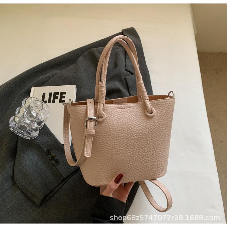 This Year's Trendy Foreign Style Hand-held Bucket Bag Women's 2025 New Fashion Small Carry Bag Shoulder Crossbody Bag