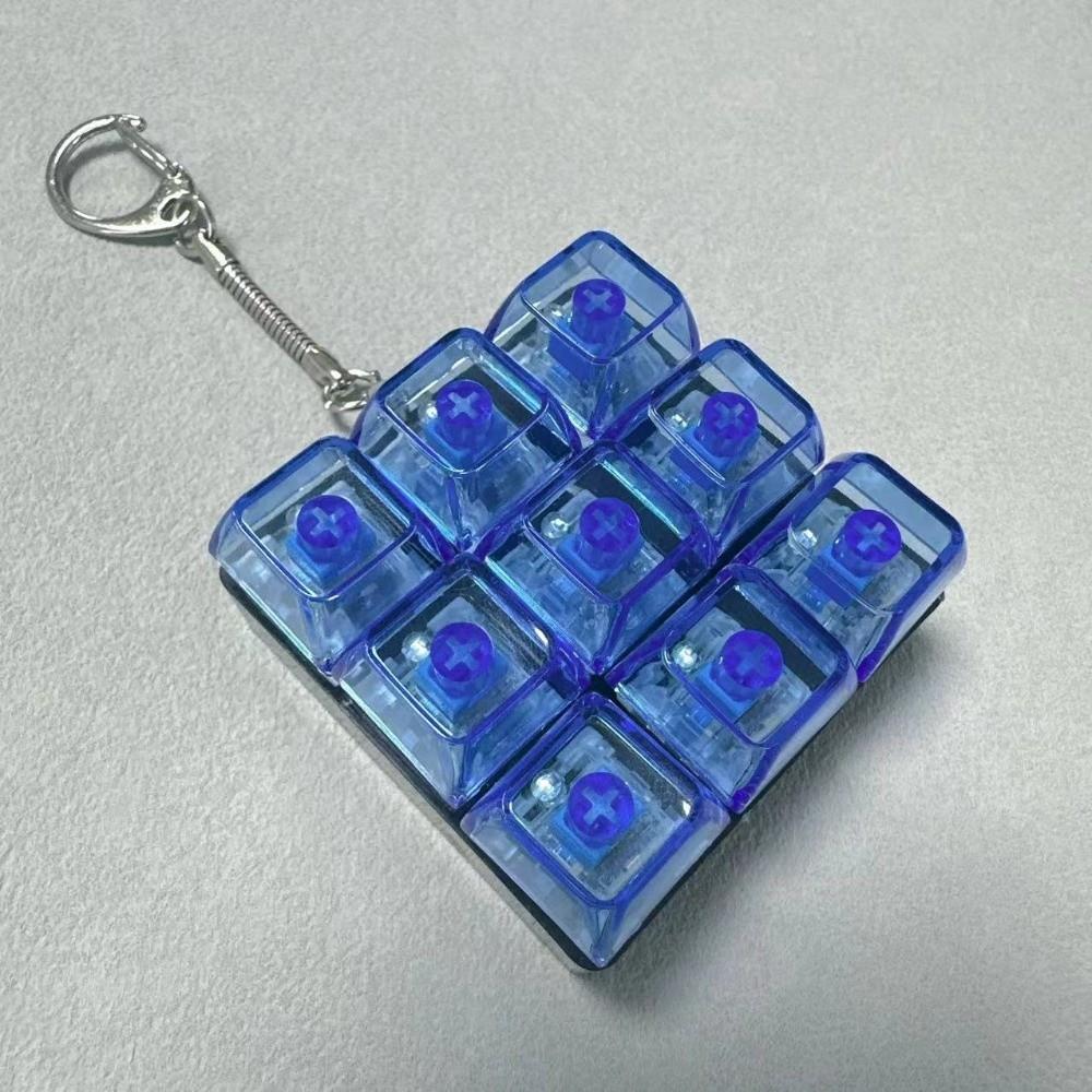 9 Tasten Knopf Tastenkappe Fidget Schlüsselanhänger Finger Tastatur Kappen Spielzeug DIY Dekompressionsspielzeug Clicker Spielzeug Zum Stressabbau Zeitvertreib
