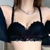 Small Chest Push-up Anti-sagging Lace Underwear Top Lift Thin Strapless Invisible Non-slip Bra Set