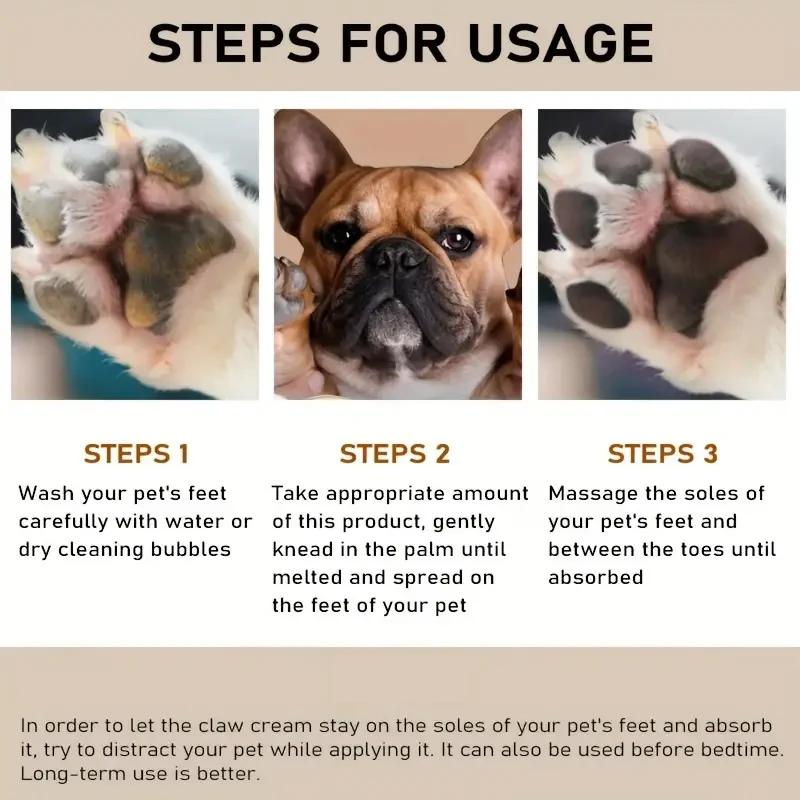 Dog Nose and Paw Balm Dog Paw Cream Cats Dogs Paw Protector Cream Pet Feet Moisturizer Pet Crack Feet Repair Pet Accessories 45g