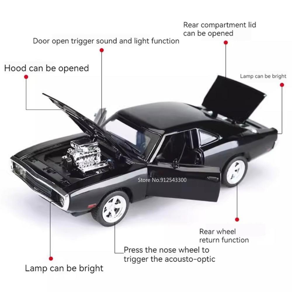 1/32 Scale Charger Challenger Car Model Toys Alloy Diecasting Muscle Sports Cars Classic Vehicles Models Kds Gifts for Children