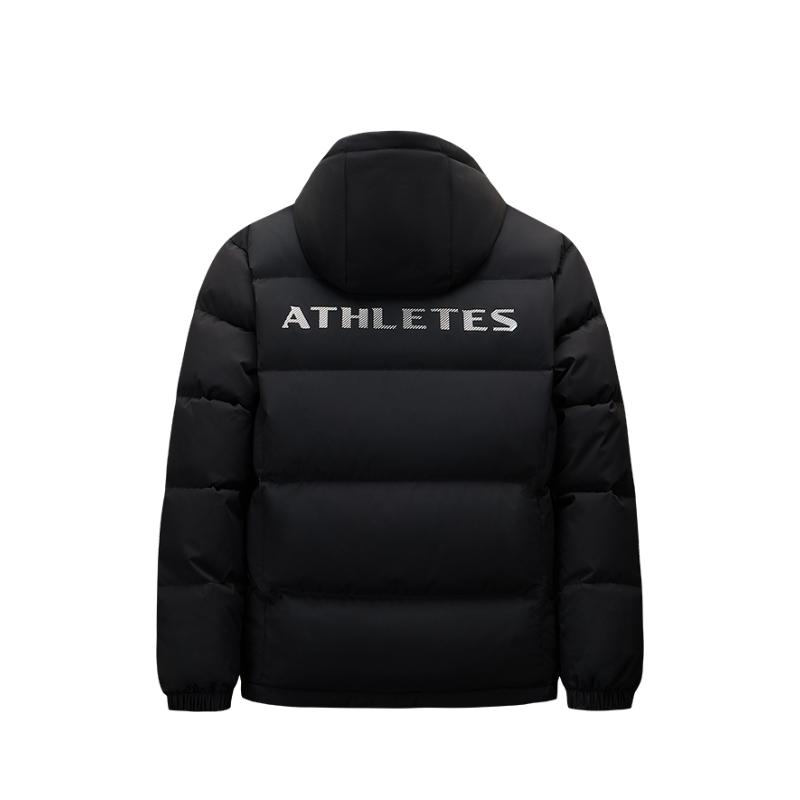 Anta Training Series Hooded Zipper Letter Down Jacket Men Outerwear 152547935-3