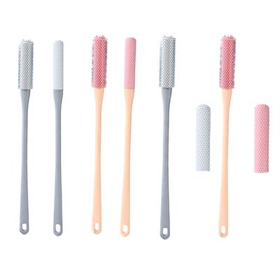 Toe Cleaning Brush Skin Exfoliation Shower Feet Cleaner Scrub Foot Brush with Long Handle Foot Scrubber for Men and Women Senior
