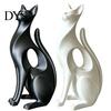 Desk Decorative Cat Figure 3D Printed Figurine, Modern Geometric Sculpture, Minimalist Art Burr-free Ornament Decor for Entryway Shelf, Lover