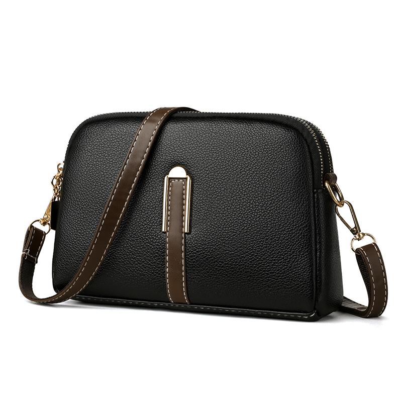 Elegant PU Leather Crossbody Bag with Adjustable Strap and Front Clasp for Daily and Office Use