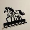 Equestrian Metal Key Hooks 7 Hooks Wall Mounted Rustproof Home Decor