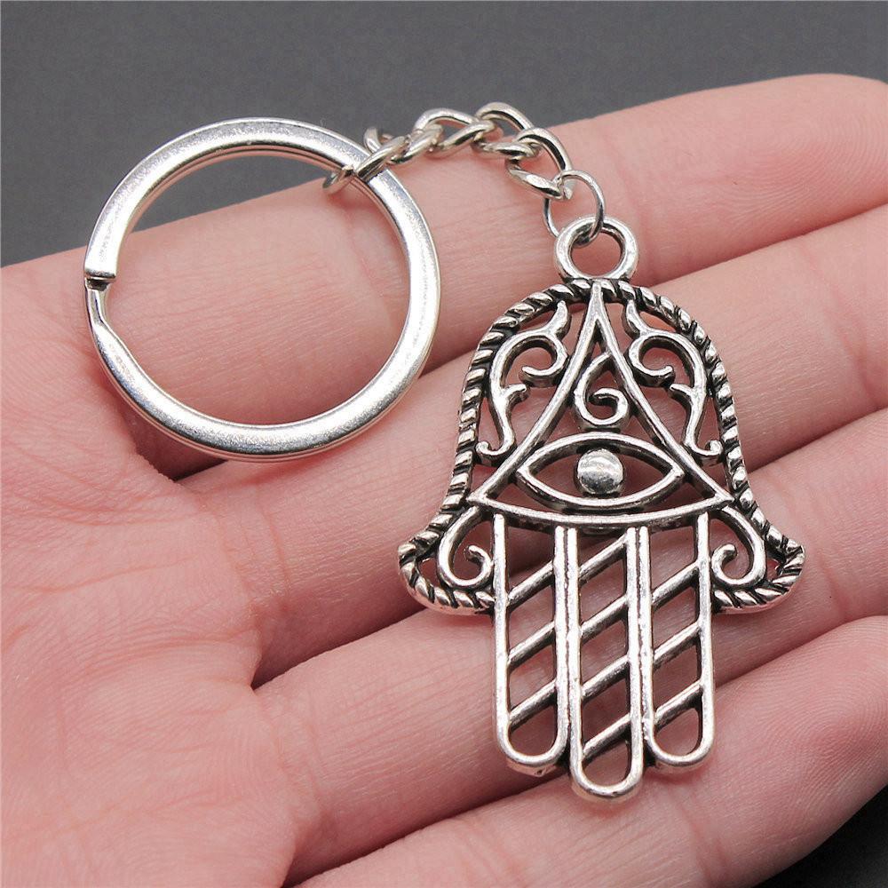 Hamsa Hand Eye Of Horus Key Ring Women's Jewelry Anniversary Creative Gifts For