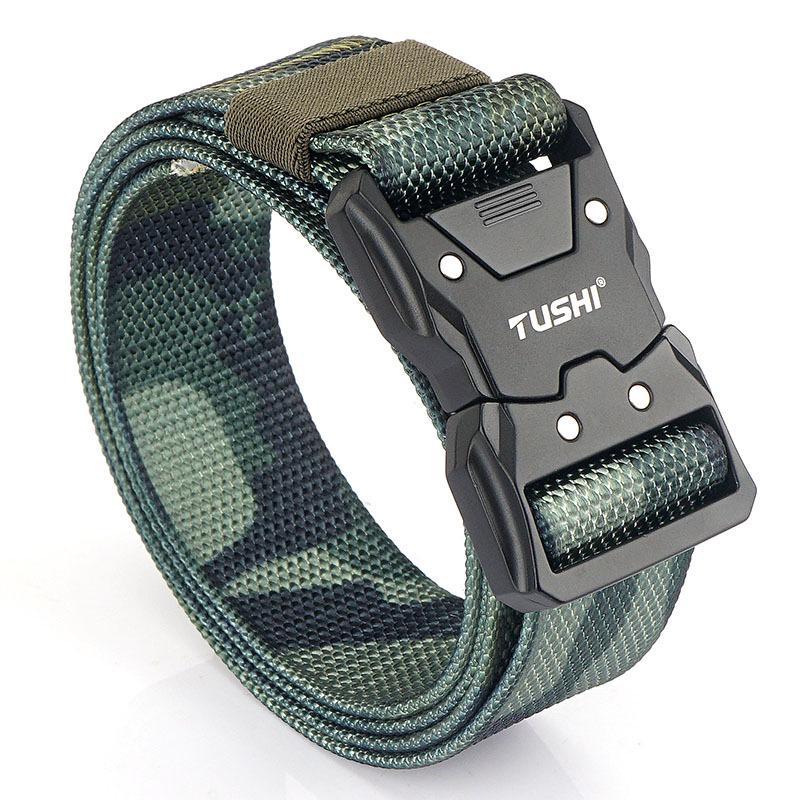Men's Nylon Tactical Quick Release Belt - Casual & Outdoor Leather Workwear