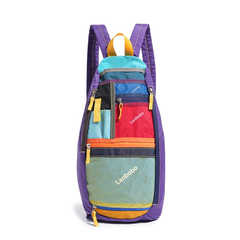 Contrast Color Large Capacity Backpack Splicing Outdoor Travel Backpack