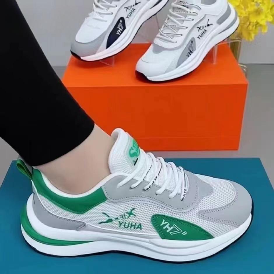 Męskie i Damskie Ten Sam Styl Buty Taty Wiosna i Lato Nowe Siateczkowe Oddychające Buty Męskie Miękka Podeszwa Antypoślizgowe Wszechstronne Proste Buty Casual