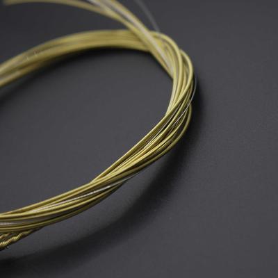 Akustinės folk gitaros stygų keitimo pilnas komplektas 6 vnt.(.011 .052) Plieninė šerdis, apvyniota vario lydinio laidu, su galiniu rutuliuku, vidutinė