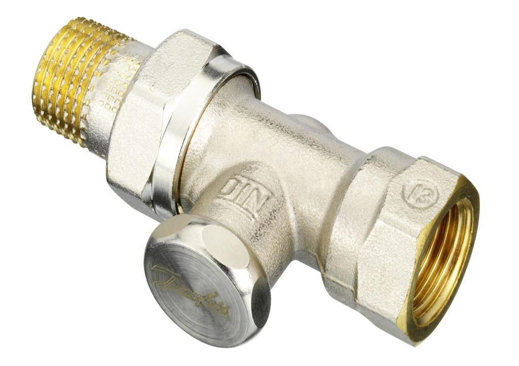 RLV- 15 straight return valve for individual shut-off of the radiator during