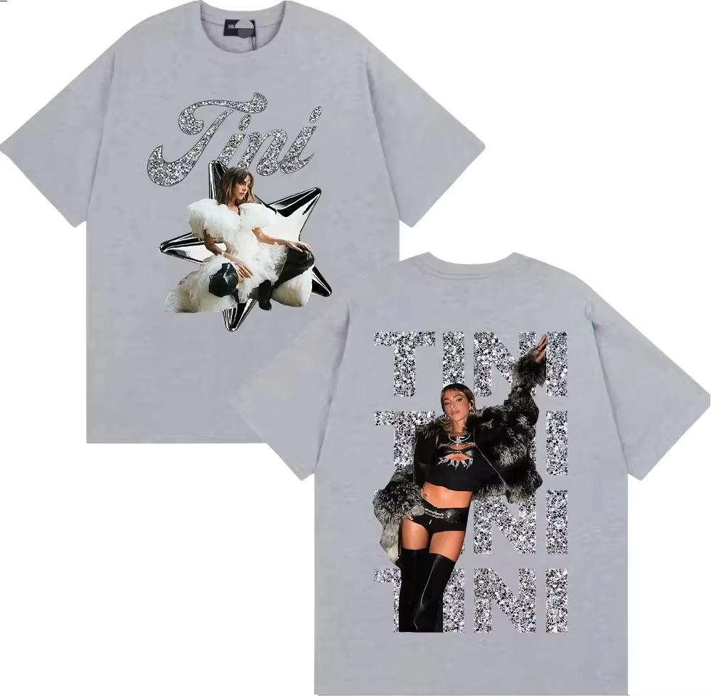 

Singer Tini Stoessel Album pure cotton Print Shortsleeved top Men Women Fashion Aesthetic Vintage Tshirt Male Streetwear 4XL