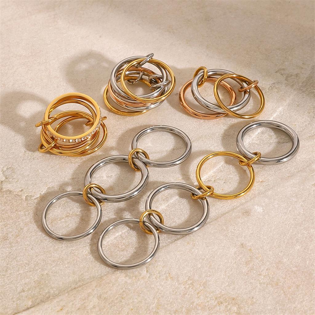 Yori High Quality Stainless Steel Casting Ring 18K Gold PVD Plated Distinctive Chic Charm Jewelry Bijoux New Water Resistant
