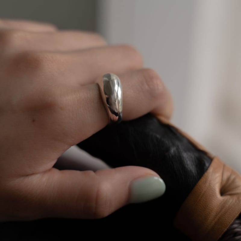 youngglow silver925 wave dome ring (2color)