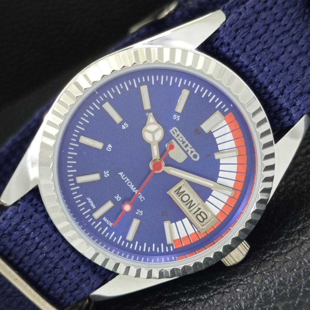 

AUTOMATIC VINTAGE REFURBISHED SEIKO 5 6309A JAPAN MENS BLUE DIAL WATCH a440696-9 Sk-a440696-1