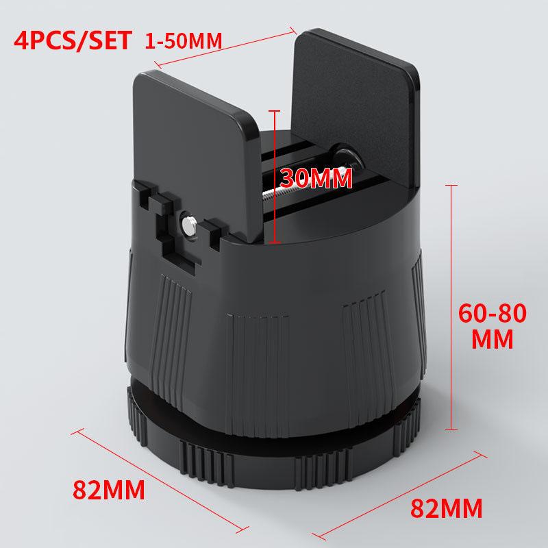 4PCS/SET Table Leg Pads Height-Adjustable Pads for Home Clamp-On Base Pads for Bed Legs Sofa Coffee Table Furniture Premium Materials