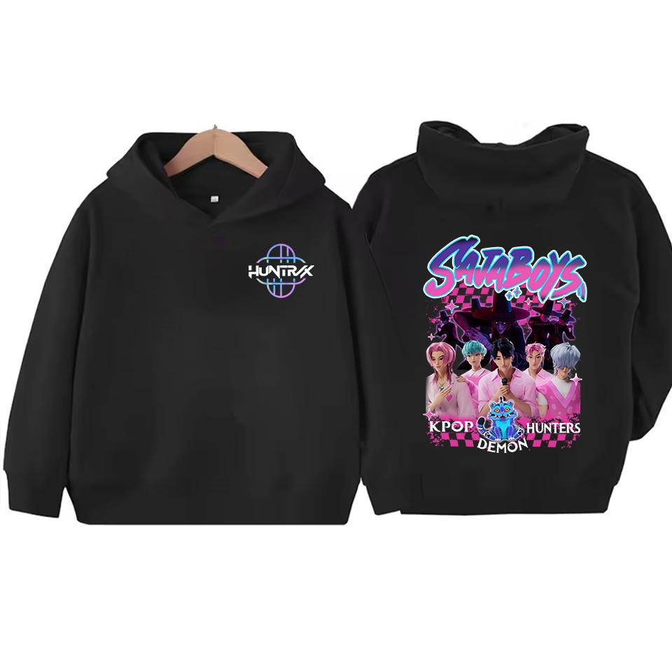 Фильм K-pop Охотники на демонов Saja Boys Нелепый тигр Худи Мода Оверсайз Уличная одежда Повседневные толстовки 110