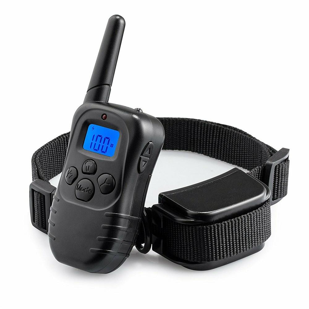 Black Pet Dog Training Collar Rechargeable Remote Control Waterproof 330 Yards