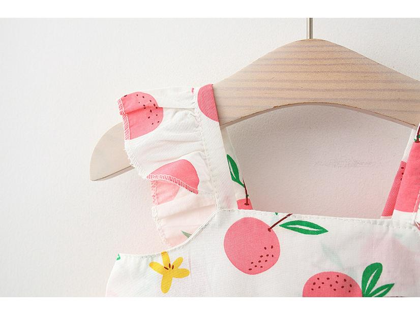 Letní bavlněné šaty na ramínka pro miminka - Dětské jednodílné oblečení