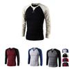 Stylish Men's Slim Fit Crew Neck Long Sleeve Raglan Tee With Classic Appeal