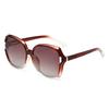 Fashion Women Sunglasses Gradient Colors PC Elliptical Large Frame UVA/B Polarized Sunglasses