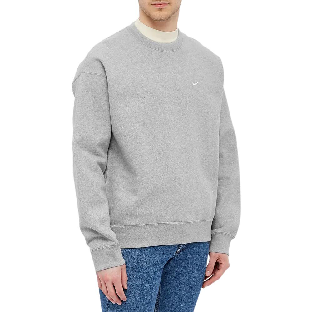 Nike Solo Swoosh Fleece Crew Grey Men Tops CV0554-063