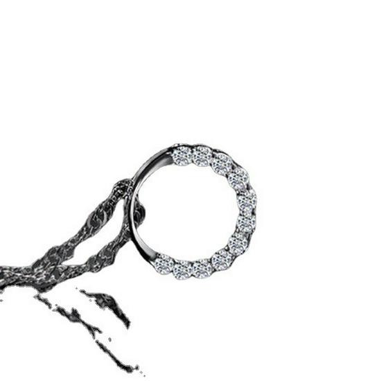 Zhenrong Korean-Style Clavicle Necklace: White Copper Silver-Plated Women's Pendant Jewelry