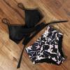 High Waist  Sexy Bikini Set 2025  Biquini Swimwear Women Two Pieces Swimsuit Floral Beachwear V-Neck Bathing Suits Female
