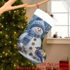 Christmas Decoration Fireplace Hanging Stocking 1pc Lovely Snowman (13) Pattern Christmas Gift Socks, Christma