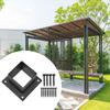 Gazebo Post Base Steel Black Metal Anchor for Wood Privacy Panels Porch 1 Piece