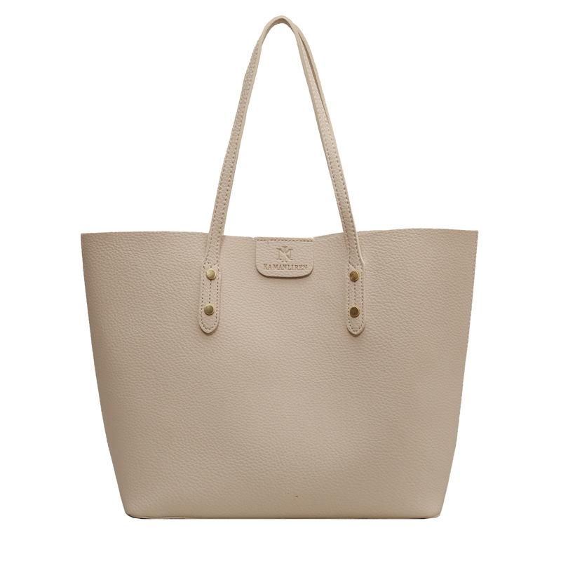 2025 Spring New Versatile Underarm Women's Bag Fashion Tote Bag Solid Color Large Capacity Commuter Textured Shoulder Bag