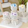 Creative Graduation Gift Crochet Flowers Bouquet Handmade Home Decor Rose Flowers Bouquet Mini Puff Flower Bouquet Mothers' Day