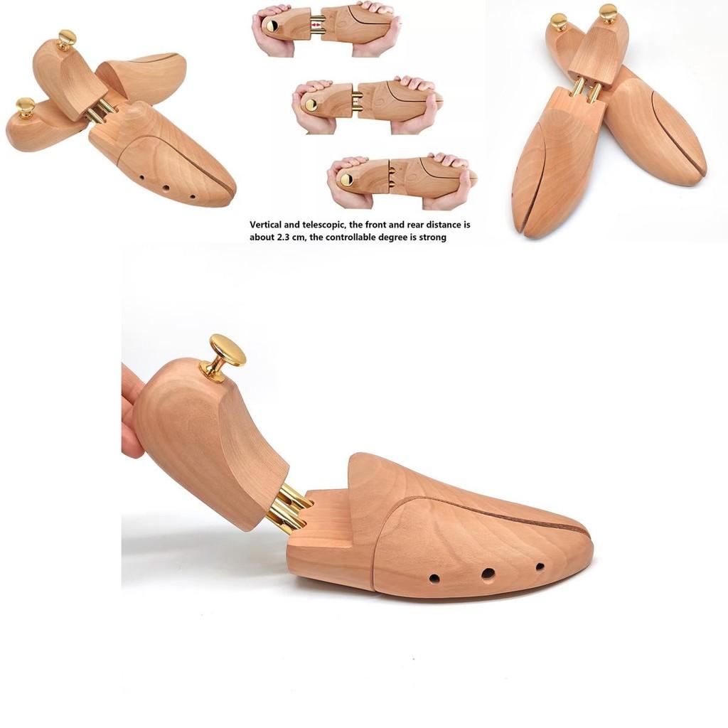 Classic Wooden Shoe Shaper With Spring Function Ideal For Leather Shoes Of Various Sizes