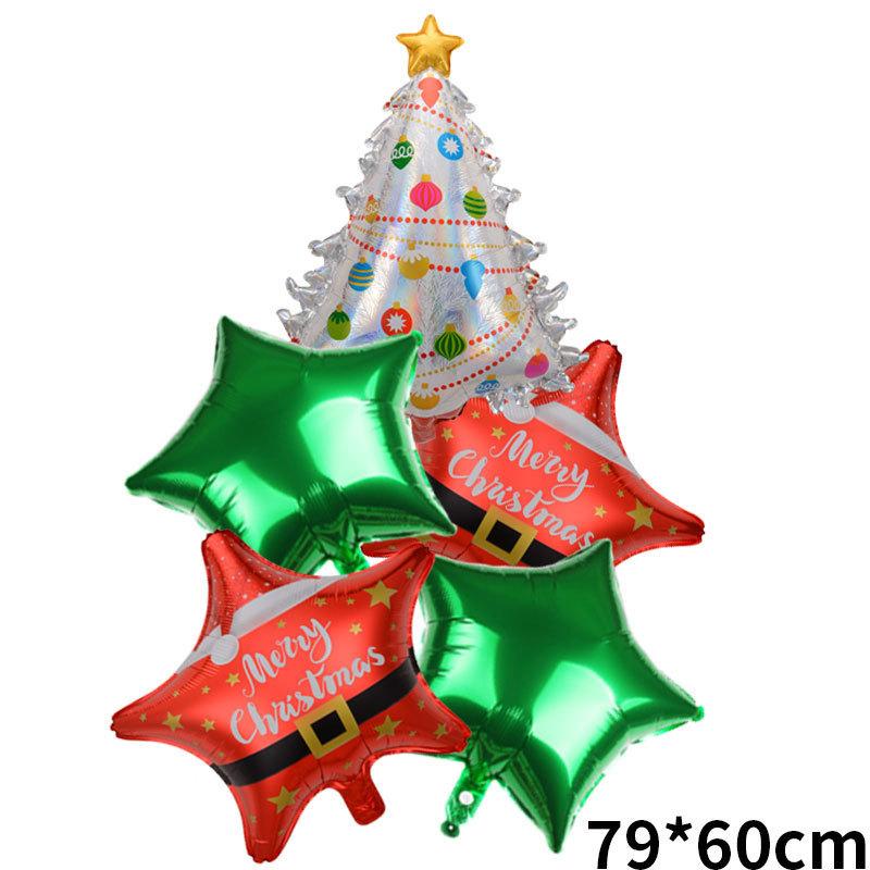 Weihnachtsballonanzug Weihnachtsmann Schneemann Elch Weihnachtsbaum DIY Weihnachts-Globos Kindergeschenke für Zuhause Neujahr 2024 Navidad Dekor