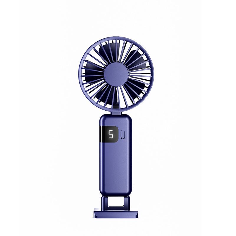 Portable 100-Speed Mini Handheld Neck Fan with Digital Display