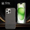 Patchwork Faux Leather Anti-Slip Phone Case for Apple 17 Pro Max/16/15/14 Pro/13/12, Trendy Half-Covered Hard Design