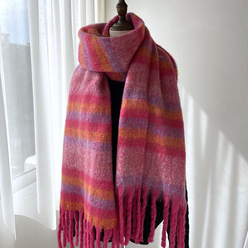 

Осенне-зимний новый модный универсальный шарф мягкий и теплый имитация кашемира клетчатый женский шарф шаль 230 * 40cm