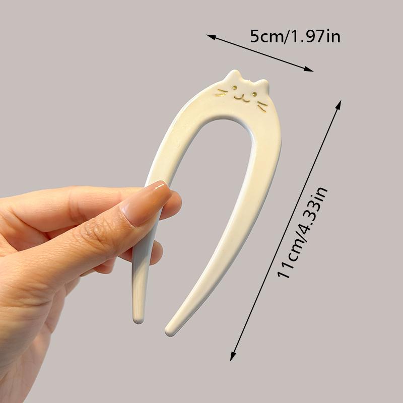 1PC Cat Pattern Convenient Hair Styling Products Head Accessory Hairpin Cute Hair Accessories Clothing Accessories Multi-Color