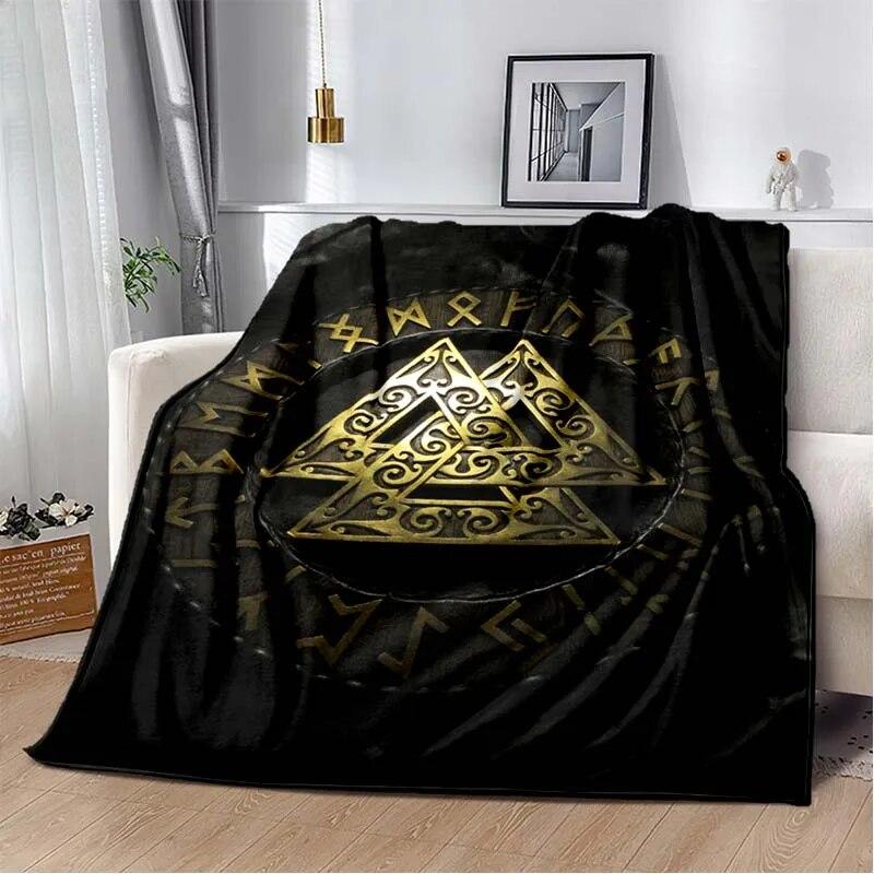 Die Vikings Fashion Blanket-Lightweight Flannel Throw for Sofa and Bed ,Digital Printed Blanket with Soft & Worm Flannel Fabric