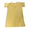 Women Summer Dress Pleated Solid Color O Neck Short Sleeves Thin Loose