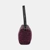 [Pre-Owned] Top Handle Chain Mesh Zipper Closure Crystal Rhinestone Leather Underarm Shoulder Bag - Excellent #1PR6ATT
