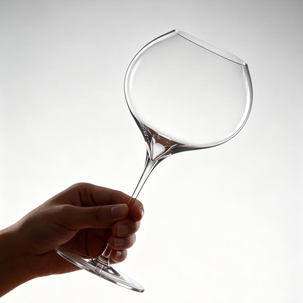 PREMIUM BY CRISON Large Belly Lead-Free Crystal Wine Glass, High-End Stemmed Glass