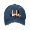 Halloween Gnomes Graphic Decor Witch Cat Pumpkin Bat Washed Baseball Cap Outdoor For Womens Unisex FeUnisex