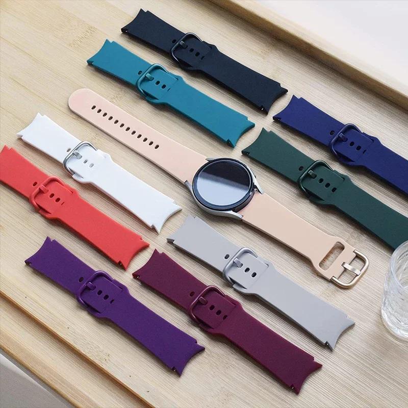 Silicone Strap For Samsung Galaxy Watch 7 6 5 4 44mm 40mm 5 45mm 20mm Bracelet Galaxy Watch6 4 Classic 47mm 43mm 46mm 42mm Band