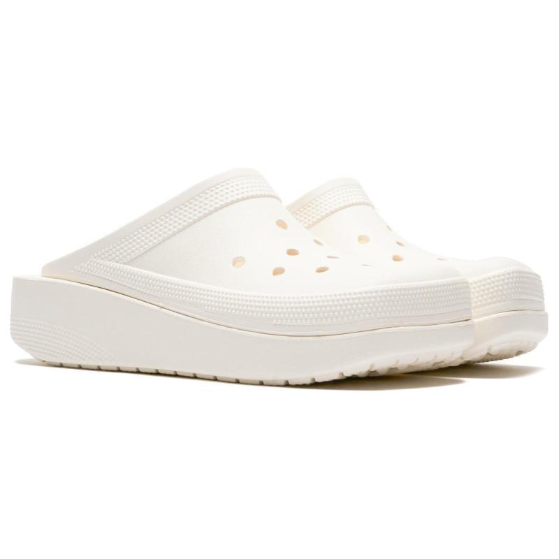 Crocs Classic Clogs Blunt Toe Sandals Chalk Unisex White