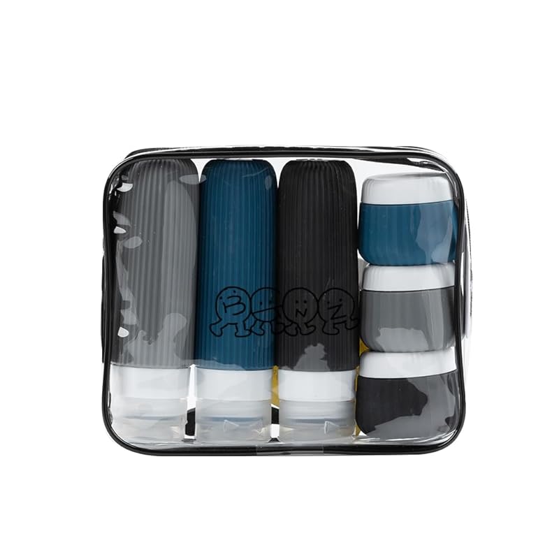 

BAGUNEEZ Leak Proof Travel Bottle Set for Travel - 5th restock commemorative edition, 3 silicone travel bottles, 3 travel containers, special premium