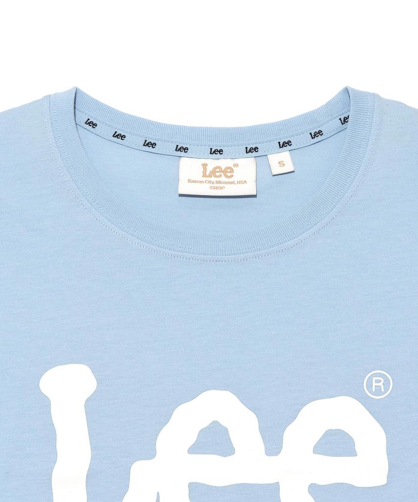 LEE Women Big Twitch Logo Crop T-Shirt Light Blue